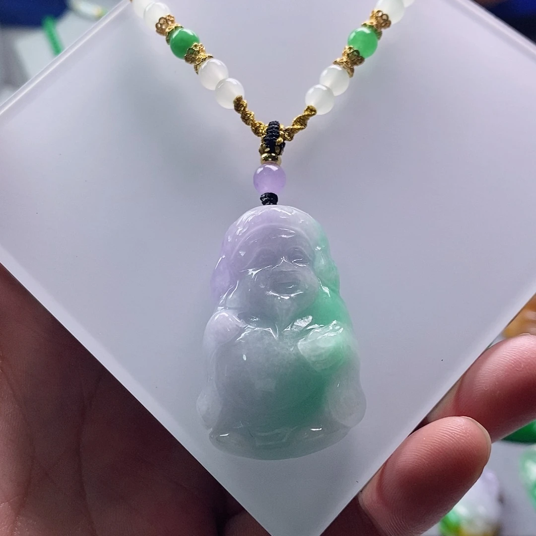 翡翠未镶嵌吊坠(赠链)