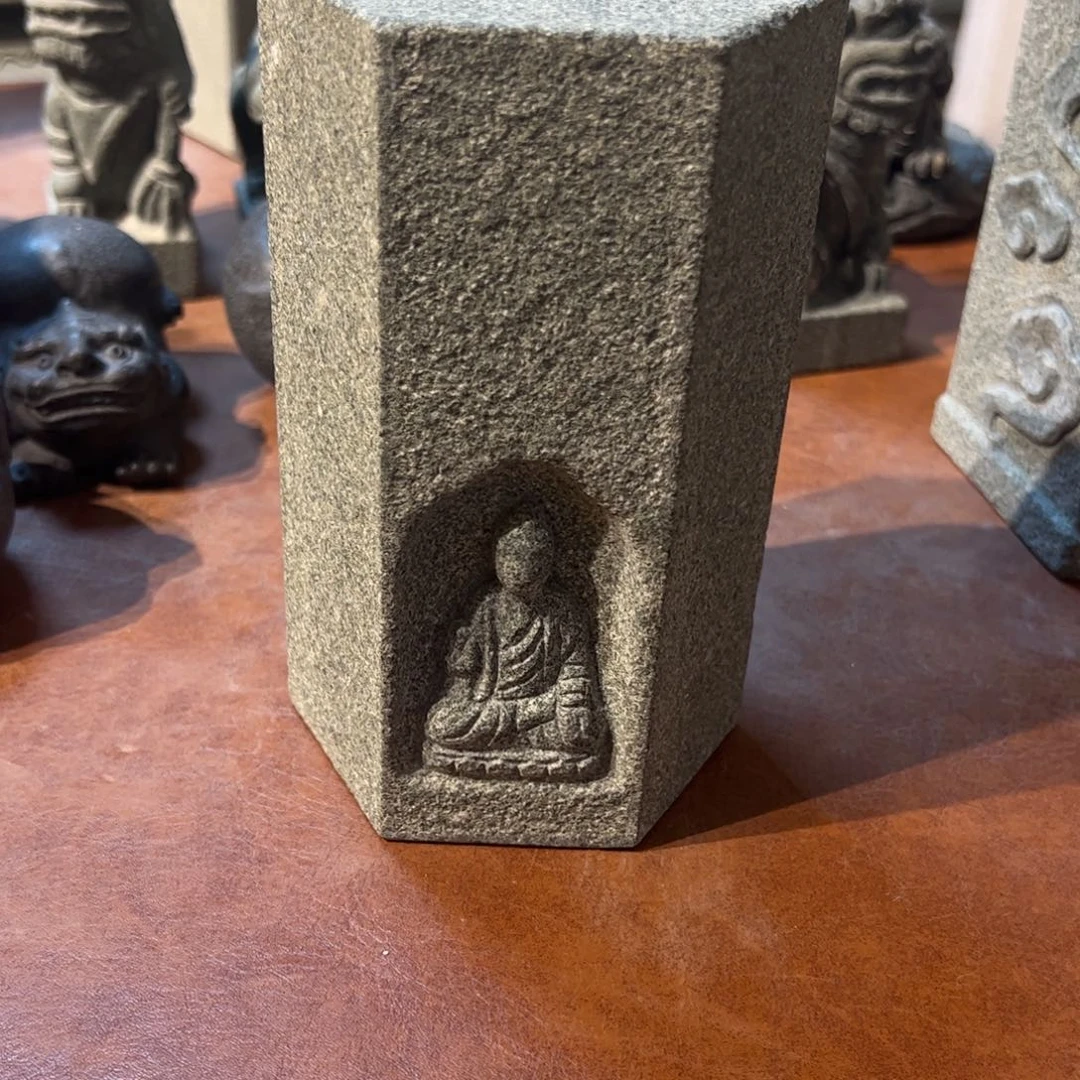 已***置石材佛柱佛柱一物一拍