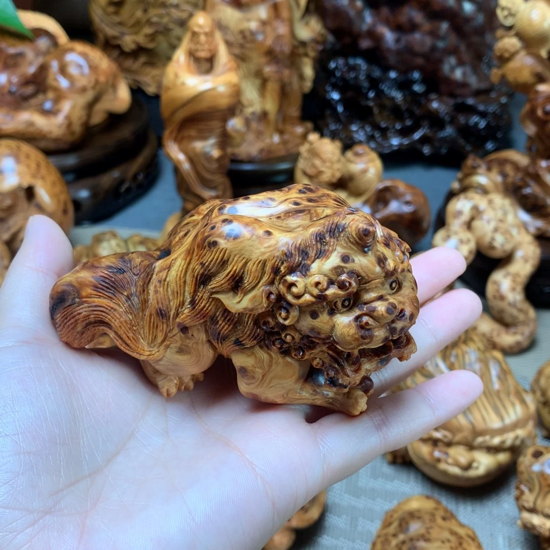 逆***草柏木（崖柏）陈化黑金瘤貔貅