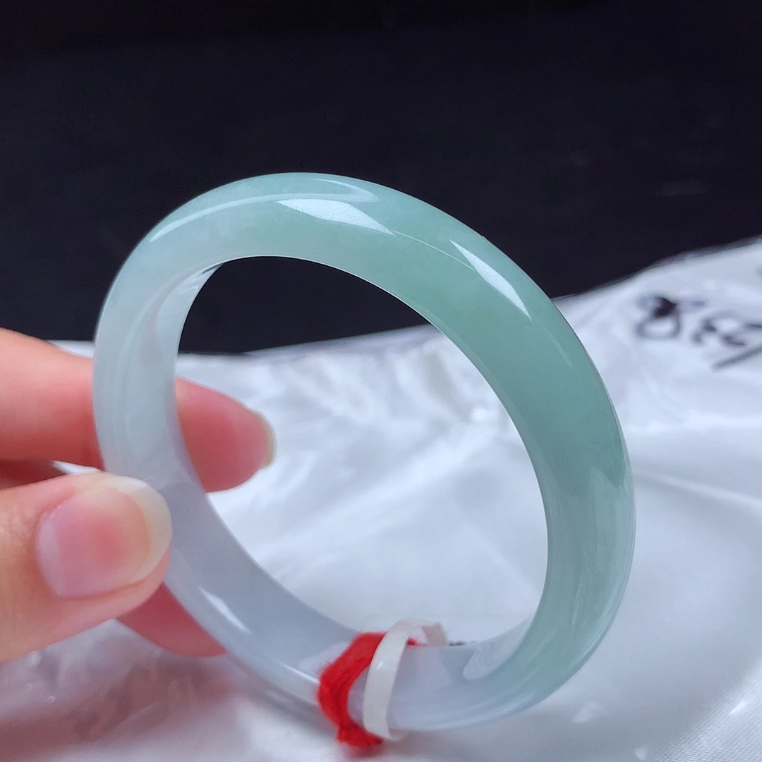 未镶嵌手镯翡翠53圈48小时鉴赏d35