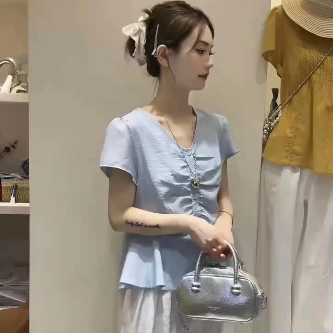 2025清 仓浮力时尚显瘦衬衫女韩版女装打底上衣新款