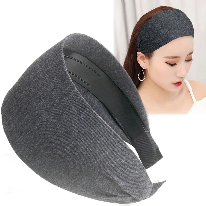 宽边带齿发箍女款遮白发头箍洗脸压发发卡防滑成人秋冬发捆头饰品