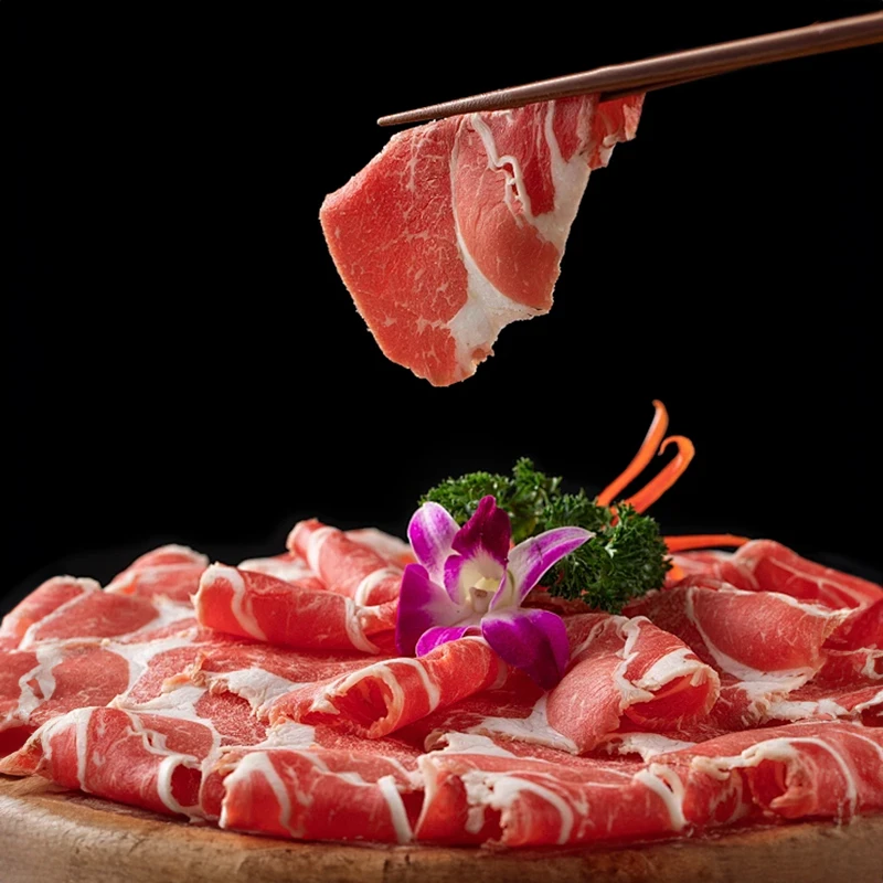 安格斯清真谷饲调理肥牛卷牛肉卷200克*10保证真牛肉