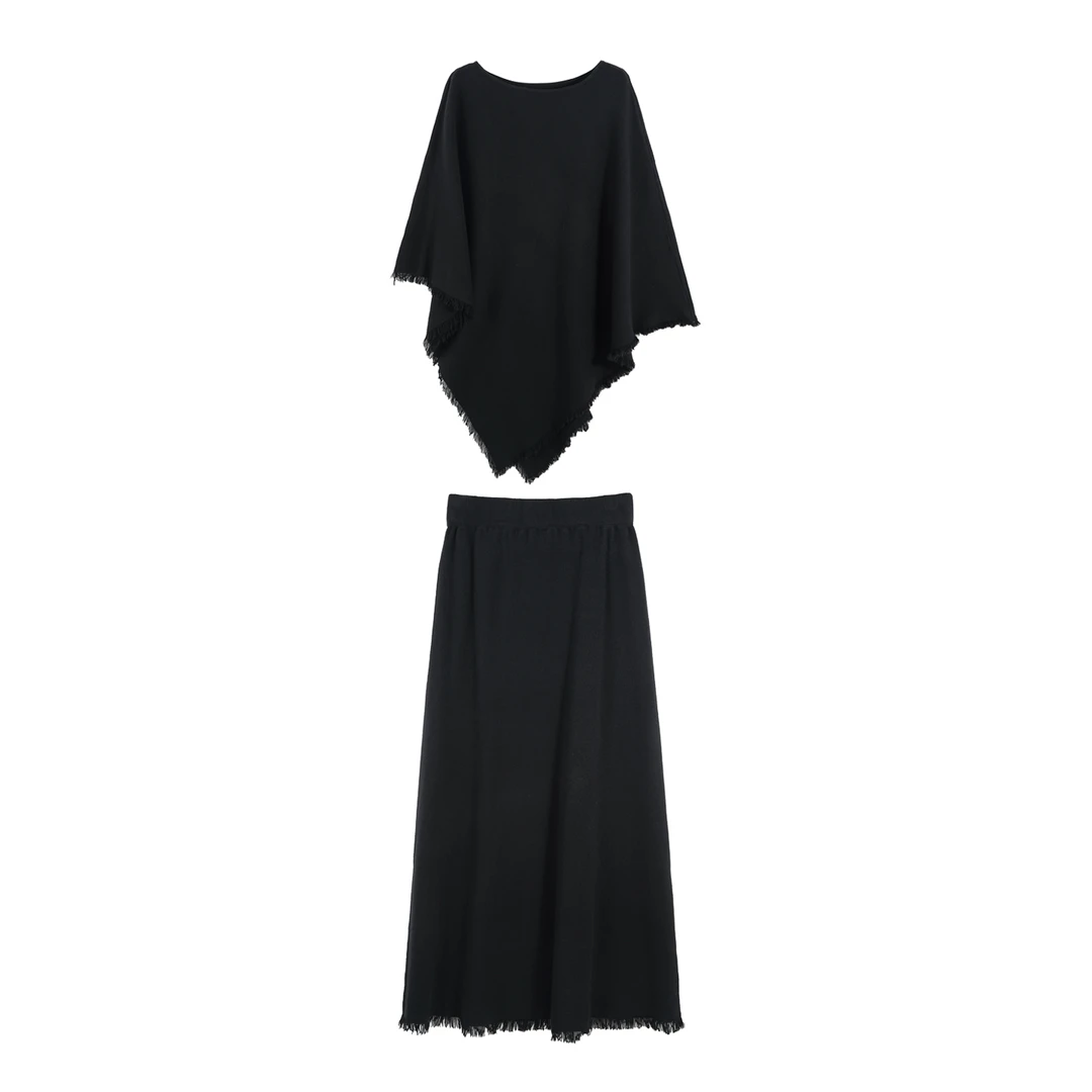 DENGDAHA「暖意秋日」轻奢设计师高级感上衣半身裙套装HBZX641479