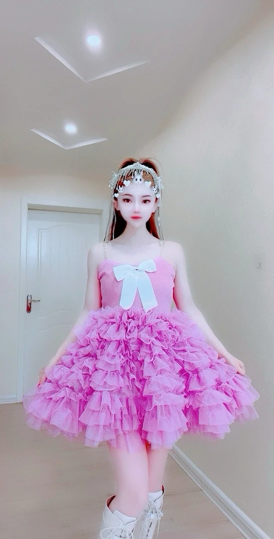 【面条仙仙】3420#高品质纱纱拼接蓬蓬吊带连衣裙