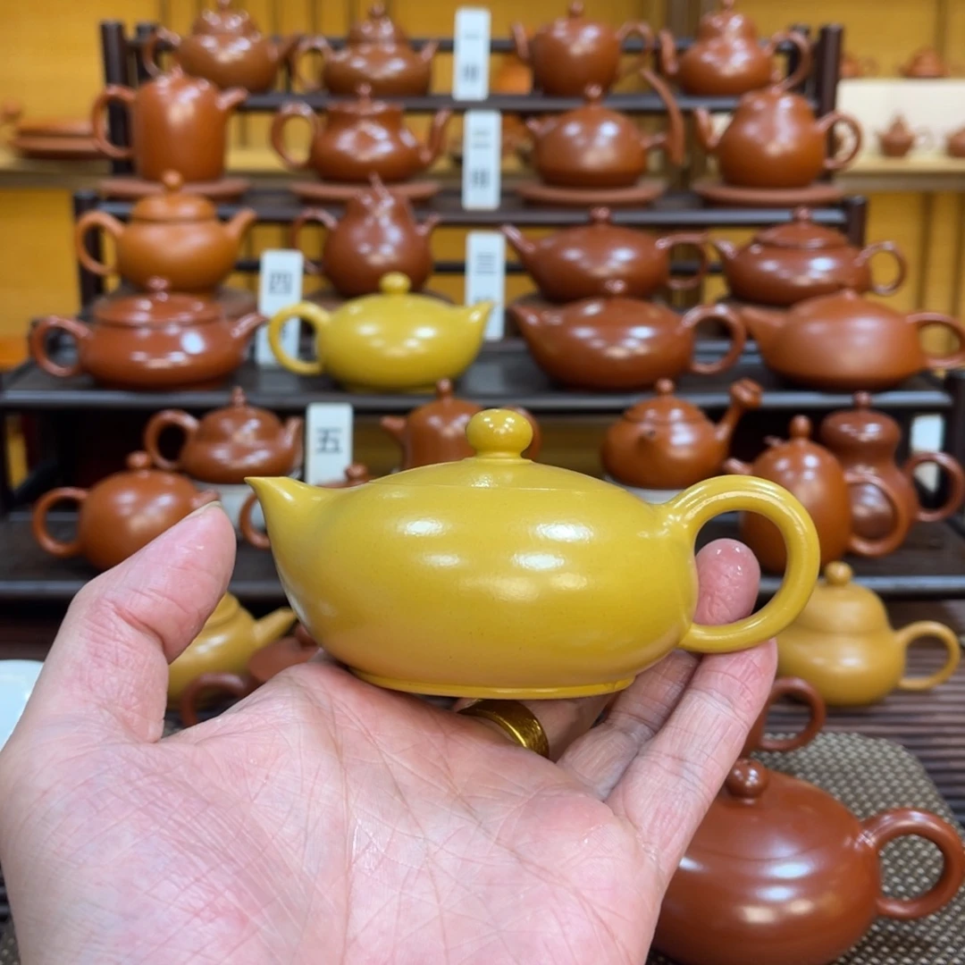 茶壶紫砂潮州手拉壶 黄
