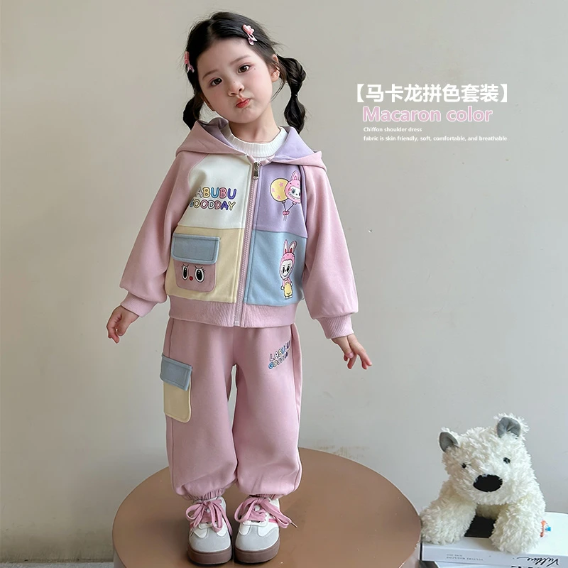 女童拉布布套装洋气儿童休闲卫衣两件套小女孩宝宝春秋装2025新款