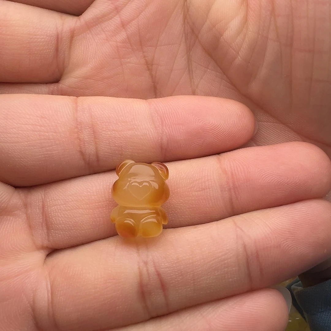 蜜蜡未镶嵌颈饰小熊（打孔不退换）