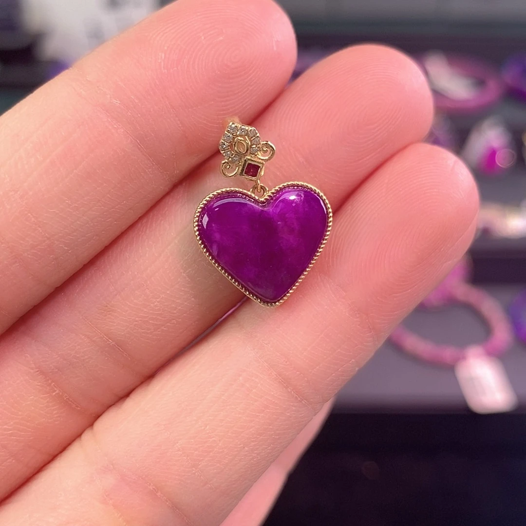 18K金镶嵌苏纪石（舒俱来）吊坠(不含链)