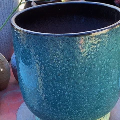 紫砂花盆口22高度23外贸瑕疵