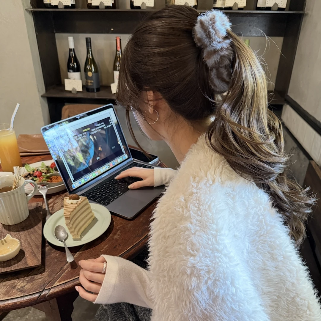 虎斑纹毛球香蕉夹秋冬毛绒竖夹日韩慵懒高级感气质后脑勺抓夹发饰