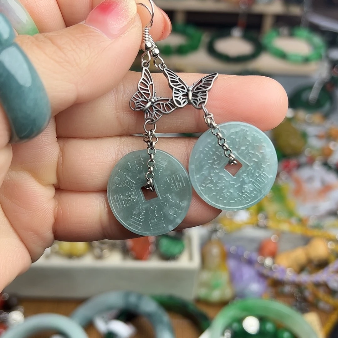 翡翠未镶嵌耳饰99