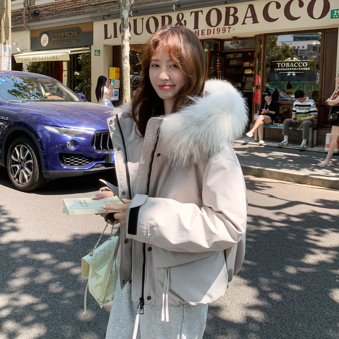 95绒正品2025新款工装羽绒服女款短款小个子冬季派克服冲锋衣爆款