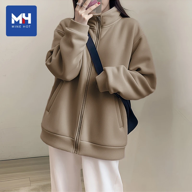 唐狮集团MH双面奥粒绒外套女装秋冬2025新款美拉德冲锋衣抓绒内搭