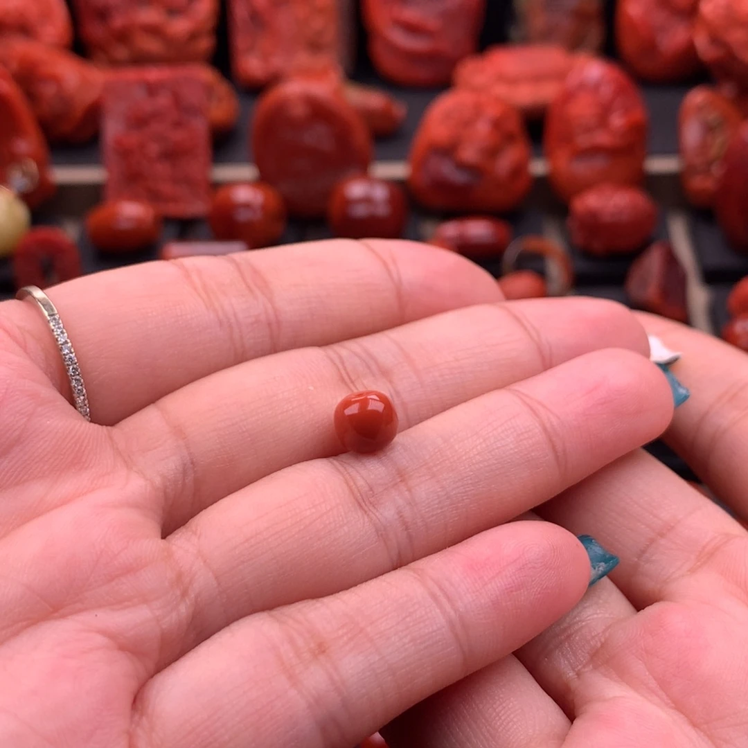 南红玛瑙南红川料原矿老型7mm未镶嵌传***兄