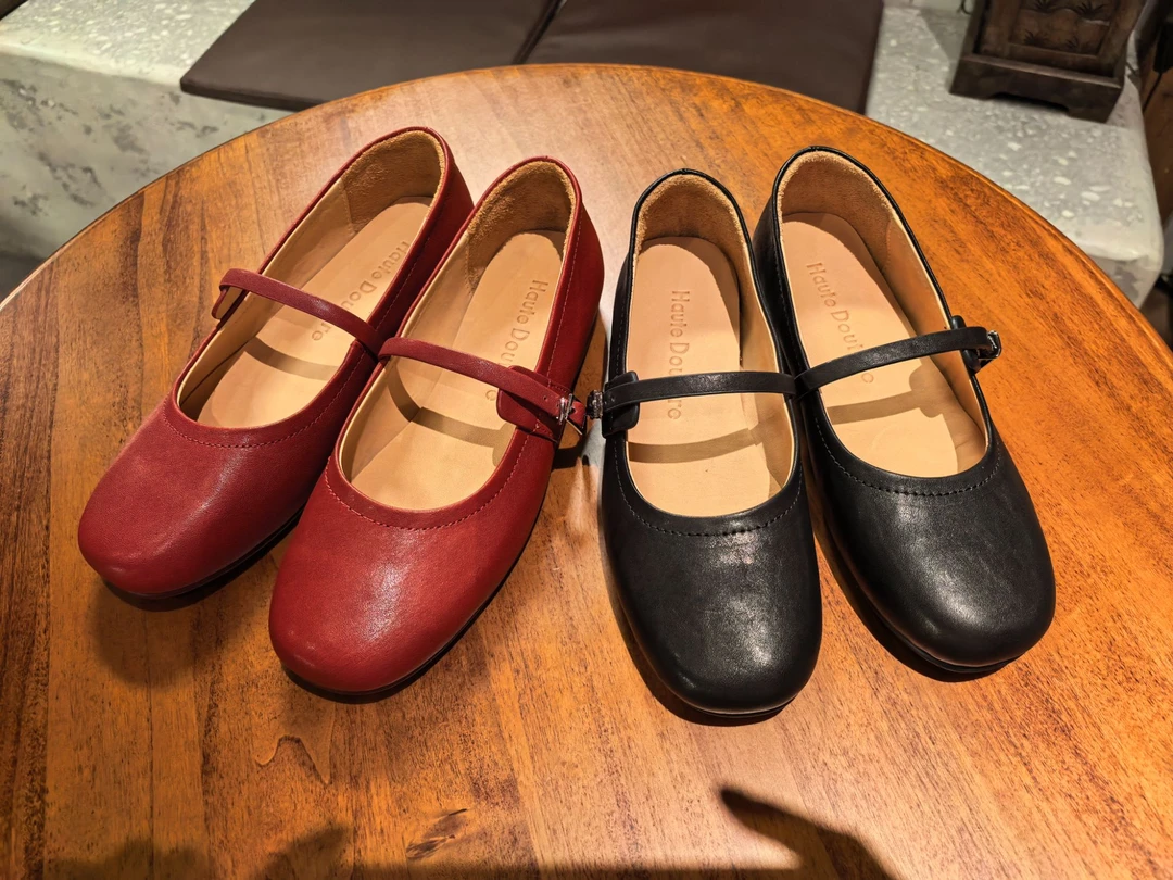 玛丽珍春季百搭单鞋平底鞋圆头秋季软底鞋子奶奶鞋复古女鞋布洛克