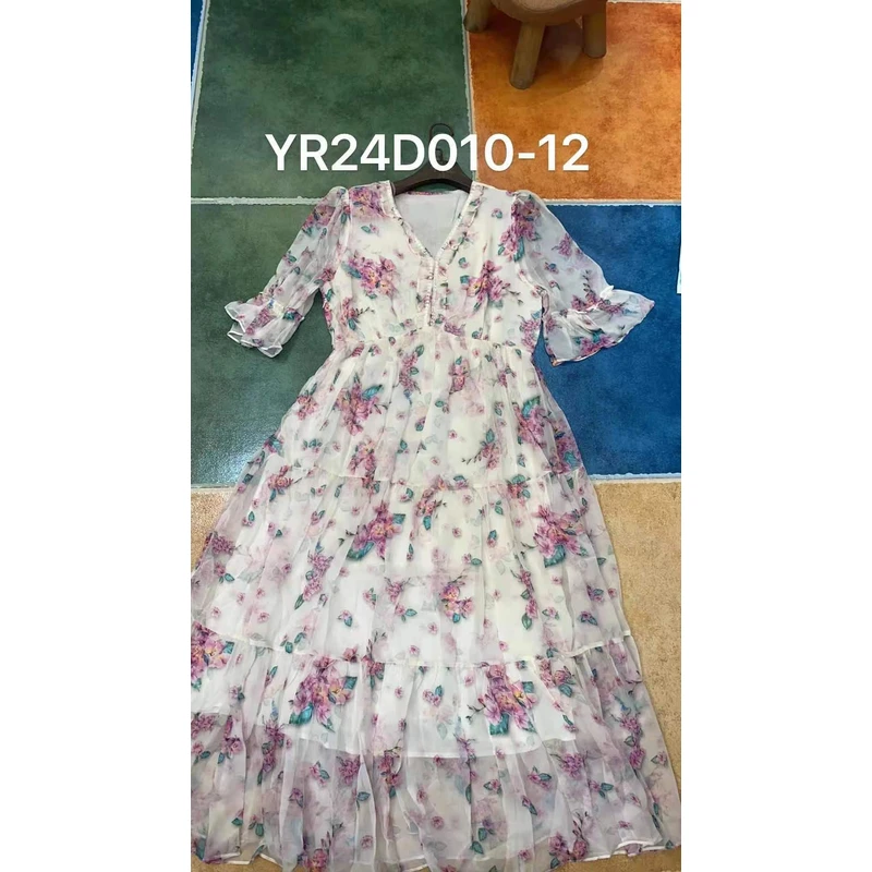 【2025-瑶瑶】重磅100桑蚕丝连衣裙YR24D010-12