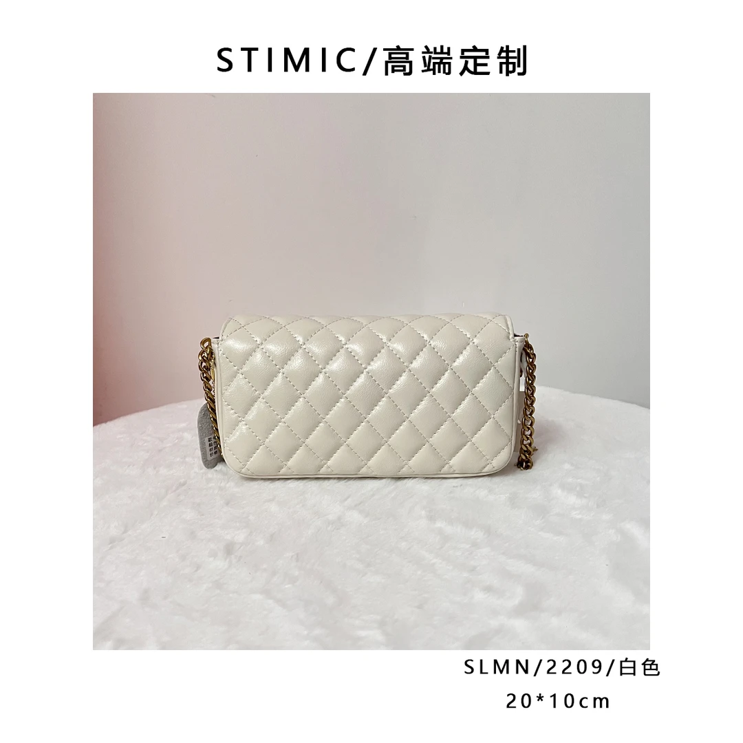 SLMN/2209/白色paiyuge高端订制轻奢女士手提单肩斜挎包2209