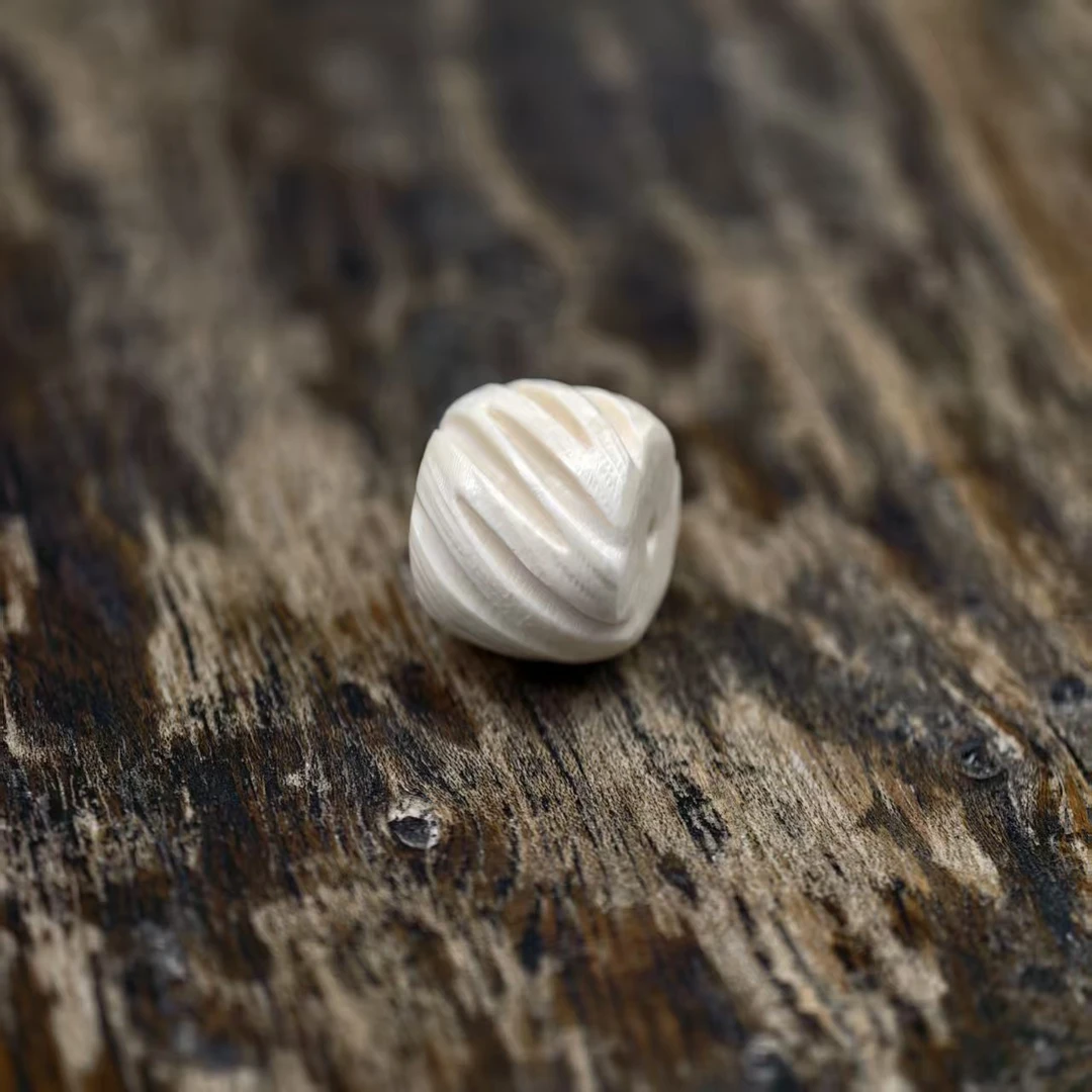 T526【无相星河】精品猛犸象牙14*12MM左右文玩顶珠配珠精工配饰