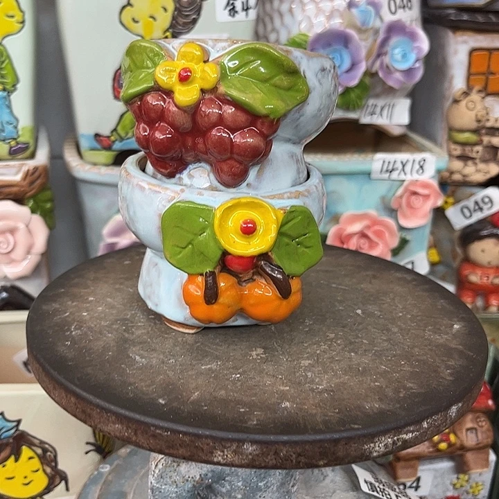 紫砂花盆粗陶材质多肉花盆