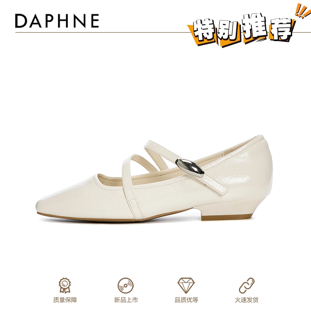 达芙妮芭蕾风玛丽珍鞋女款2025春秋款晚晚鞋平底粗跟软底舒适单鞋