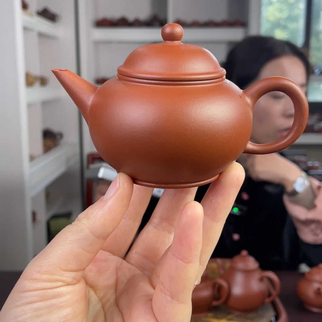 紫砂茶壶朱泥超薄水平140cc