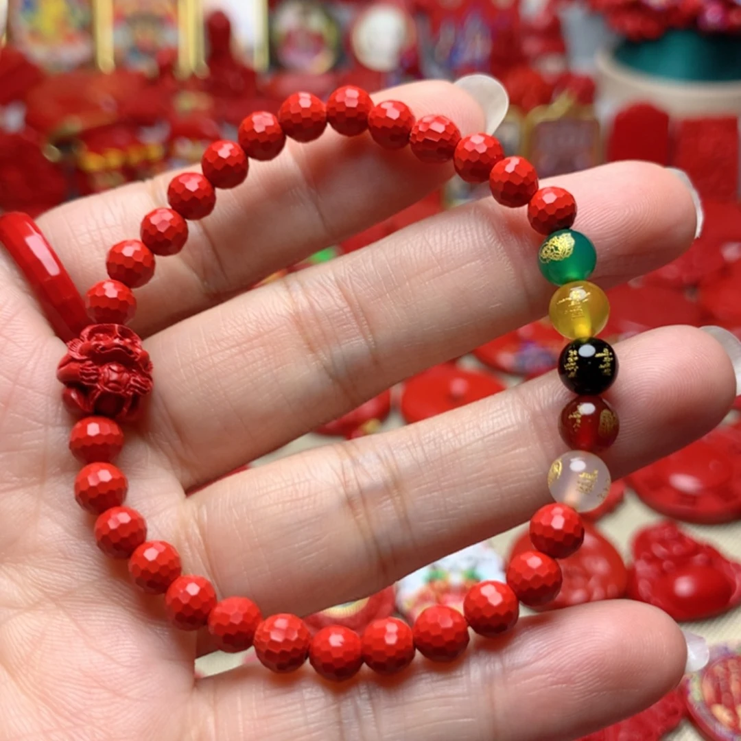 天然辰砂工艺品朱砂手串