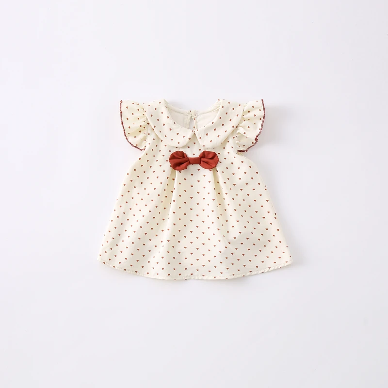 新生儿夏季女宝宝外出爬服婴儿夏款满月白天周岁包屁A字裙哈衣1