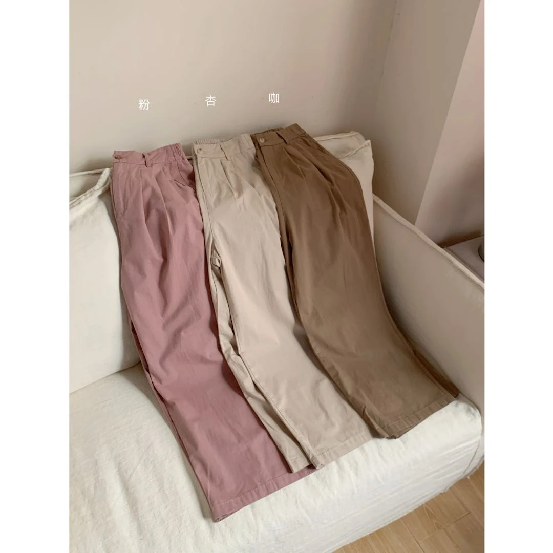 田田家 | 浪漫空气裤 春夏宽松直筒裤女裤秋季直腿显瘦休闲裤子