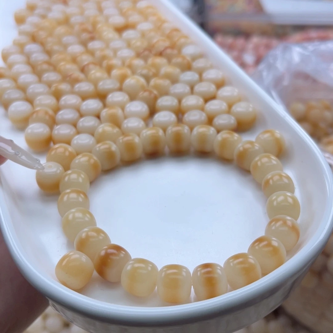 白玉菩提吊坠a10mm/50+5颗一线天