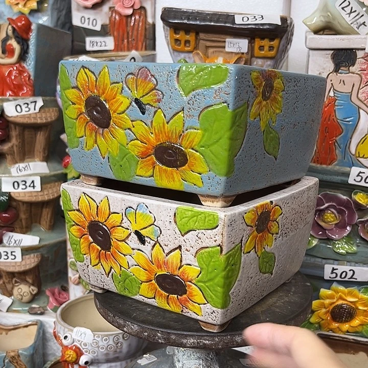 粗陶材质多肉花盆