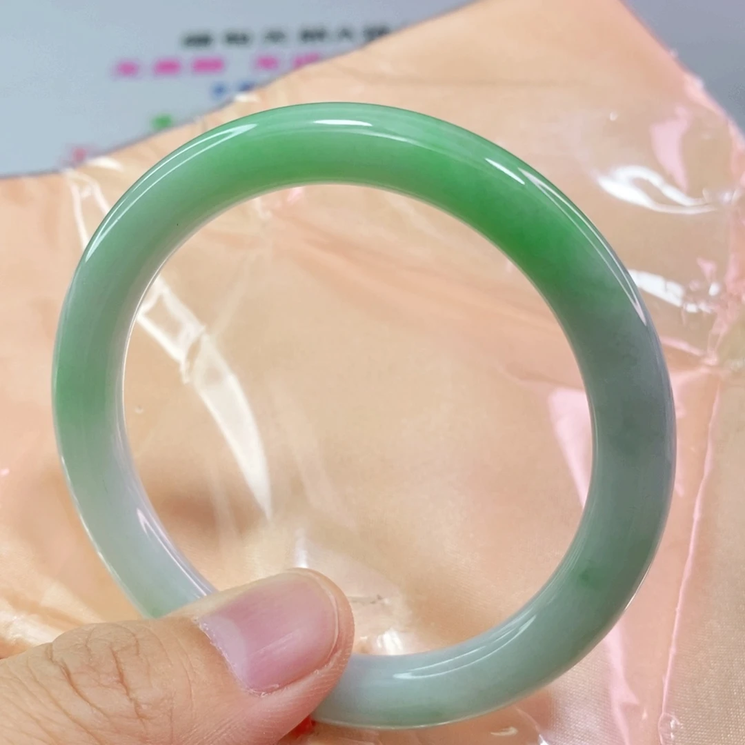 翡翠手镯未镶嵌柒**✌55555555圈口圆条