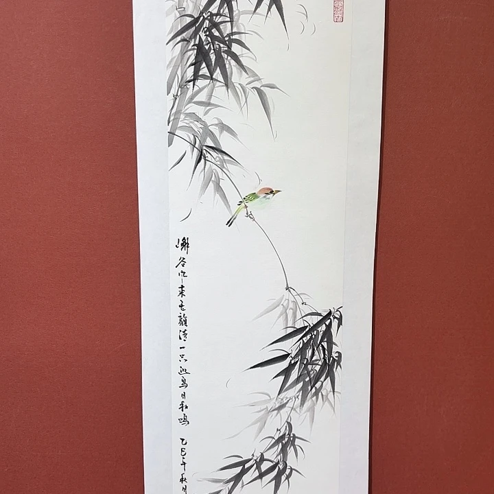 国画听兰老师花鸟