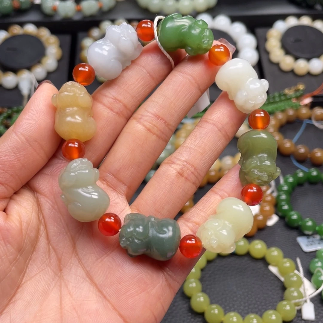 和田玉未镶嵌手链