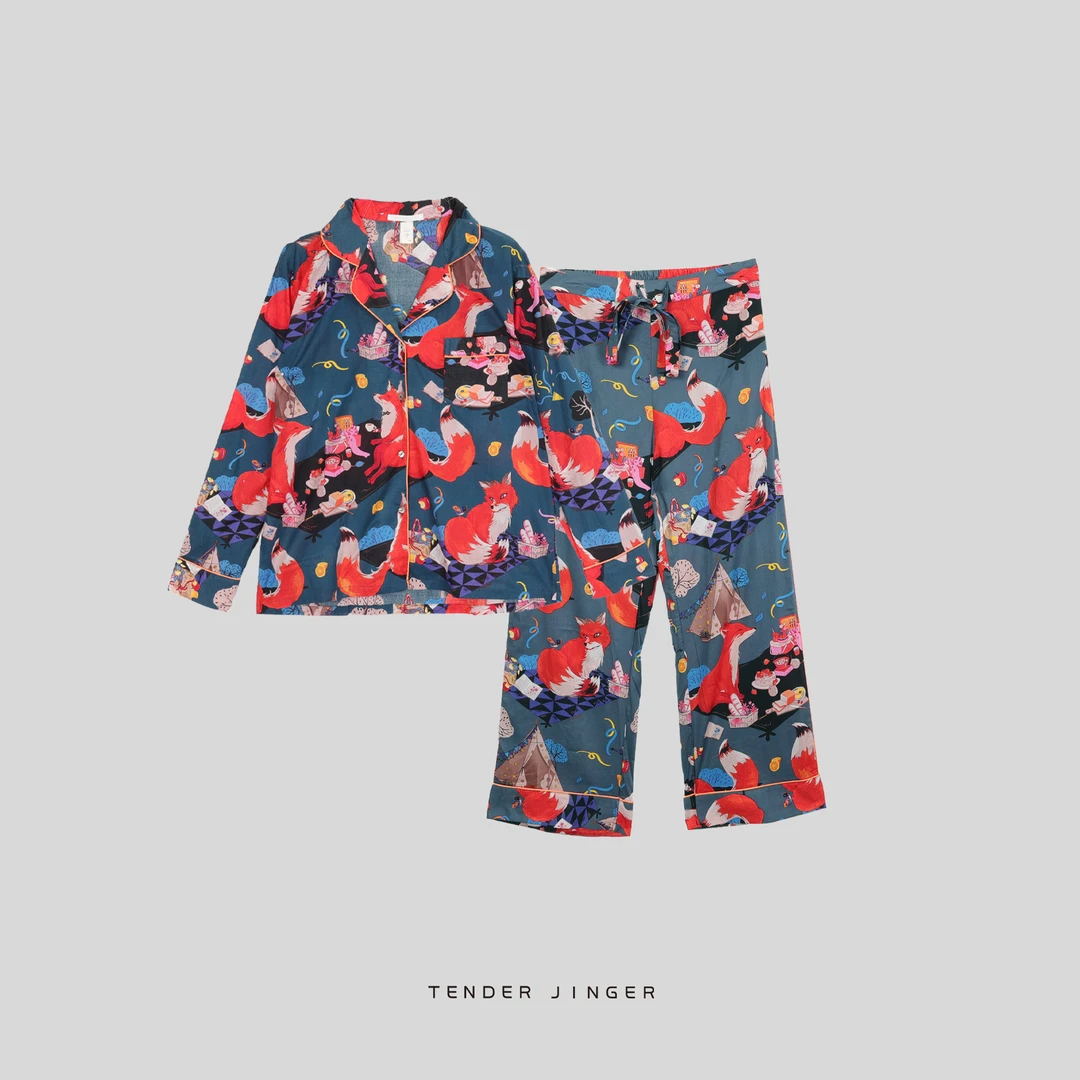 Tender Jinger『外*北欧』露营狐狸居家服T2507MGG23568