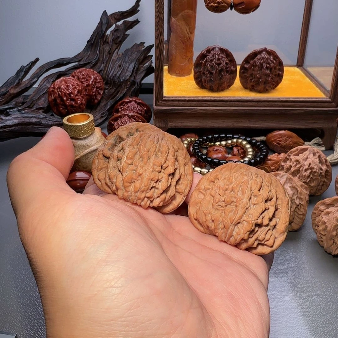 文玩核桃把件48尺寸蓟县四座楼