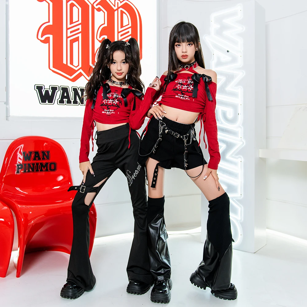 儿童爵士舞女童服装潮酷走秀时髦童装少儿嘻哈街舞舞台衣服演出服