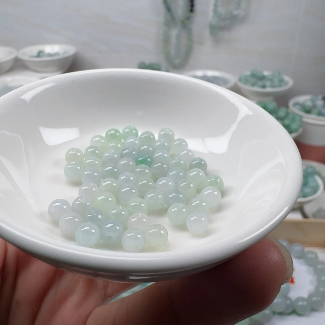 翡翠未镶嵌手链缅甸翡翠A货卡5mm