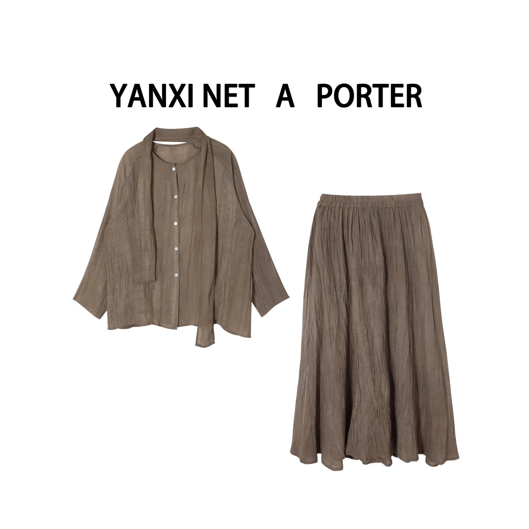 【3.30严选新品】诧寂风亚麻褶皱套装