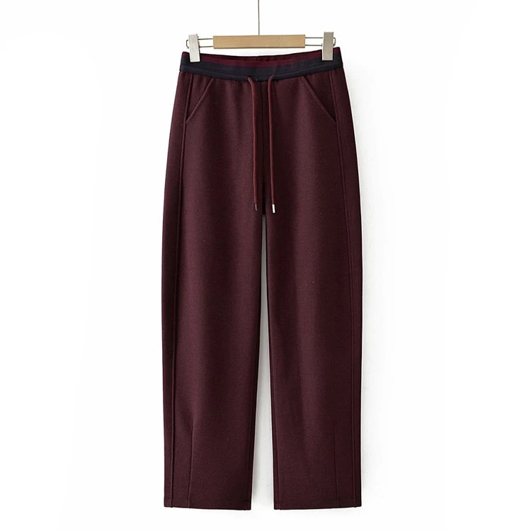 小个阔腿裤女秋冬2025新款高腰垂感加绒醋酸羊毛呢直筒弯刀裤