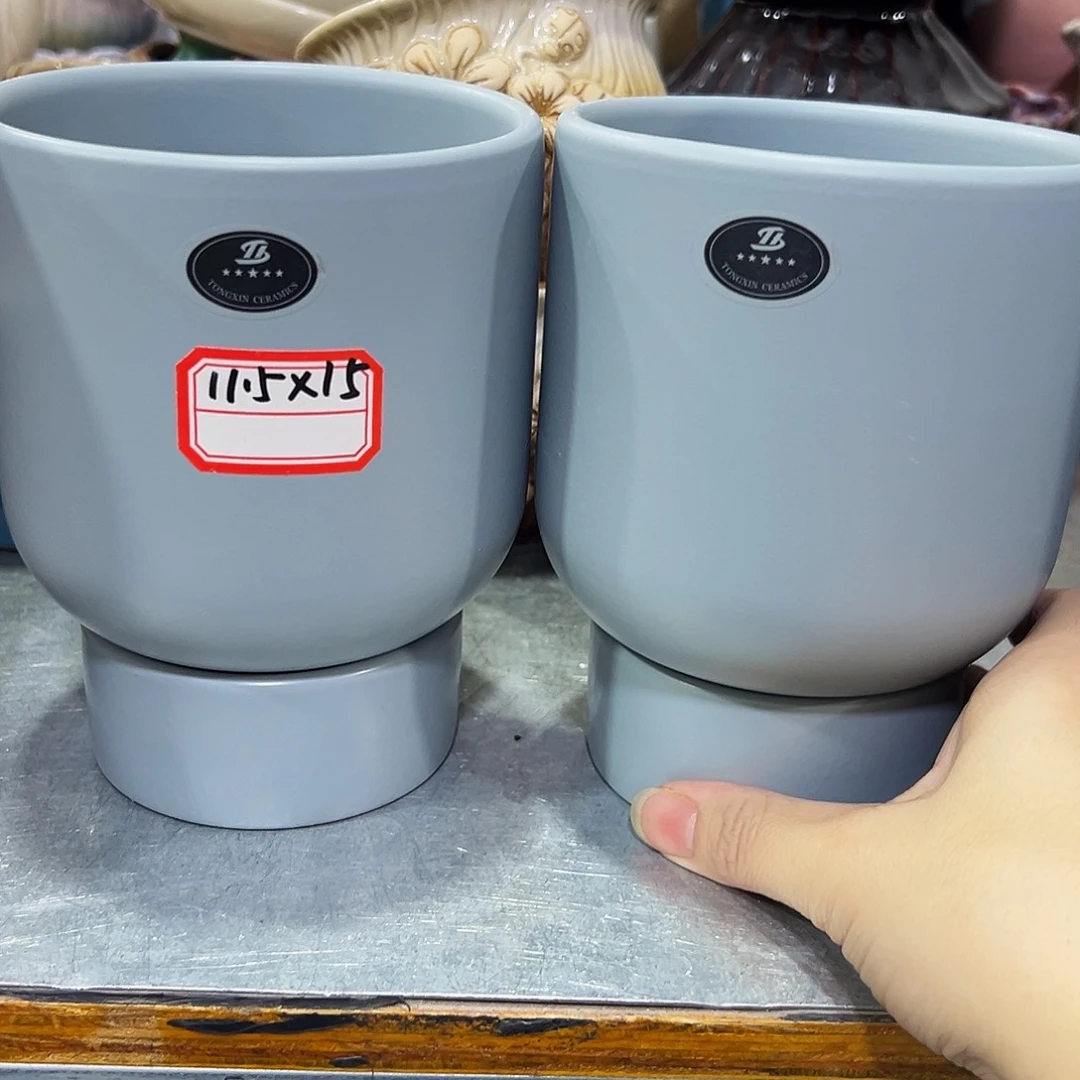 外贸尾单陶瓷花盆凑10米包邮