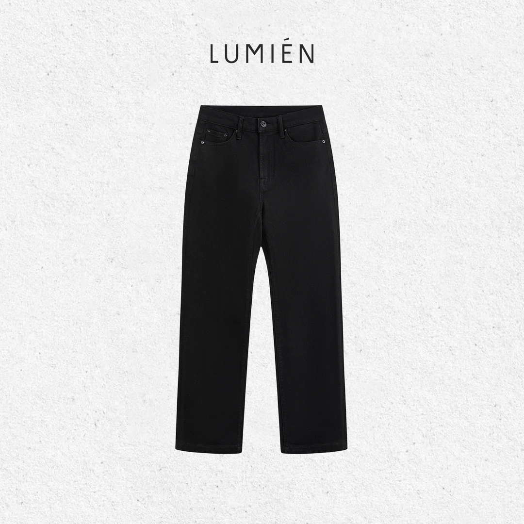 【LUMIEN 新品】极简风经典立体剪裁设计休闲百搭牛仔裤LX5EKK64