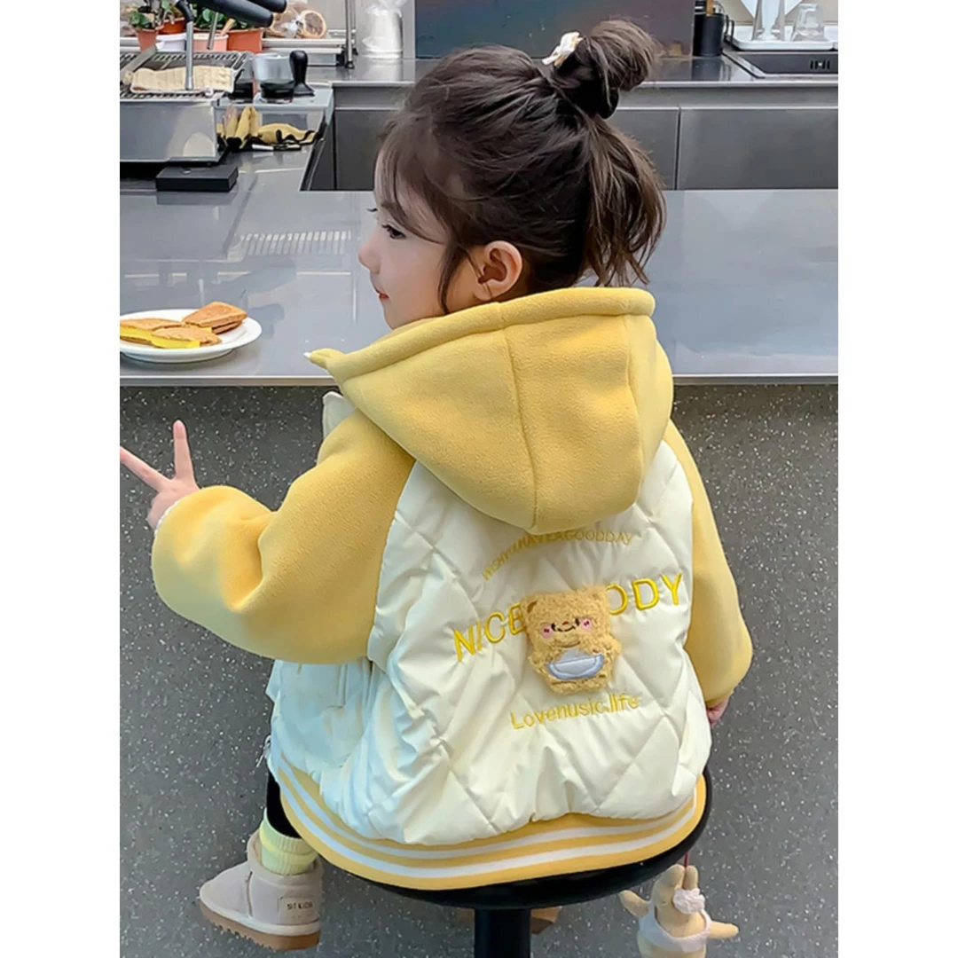 巴拉巴拉童装适用新款女童外套秋冬款加绒外套洋气儿童冬装冬季加