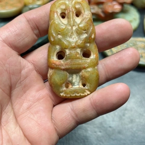 吊坠白玉菩提把件