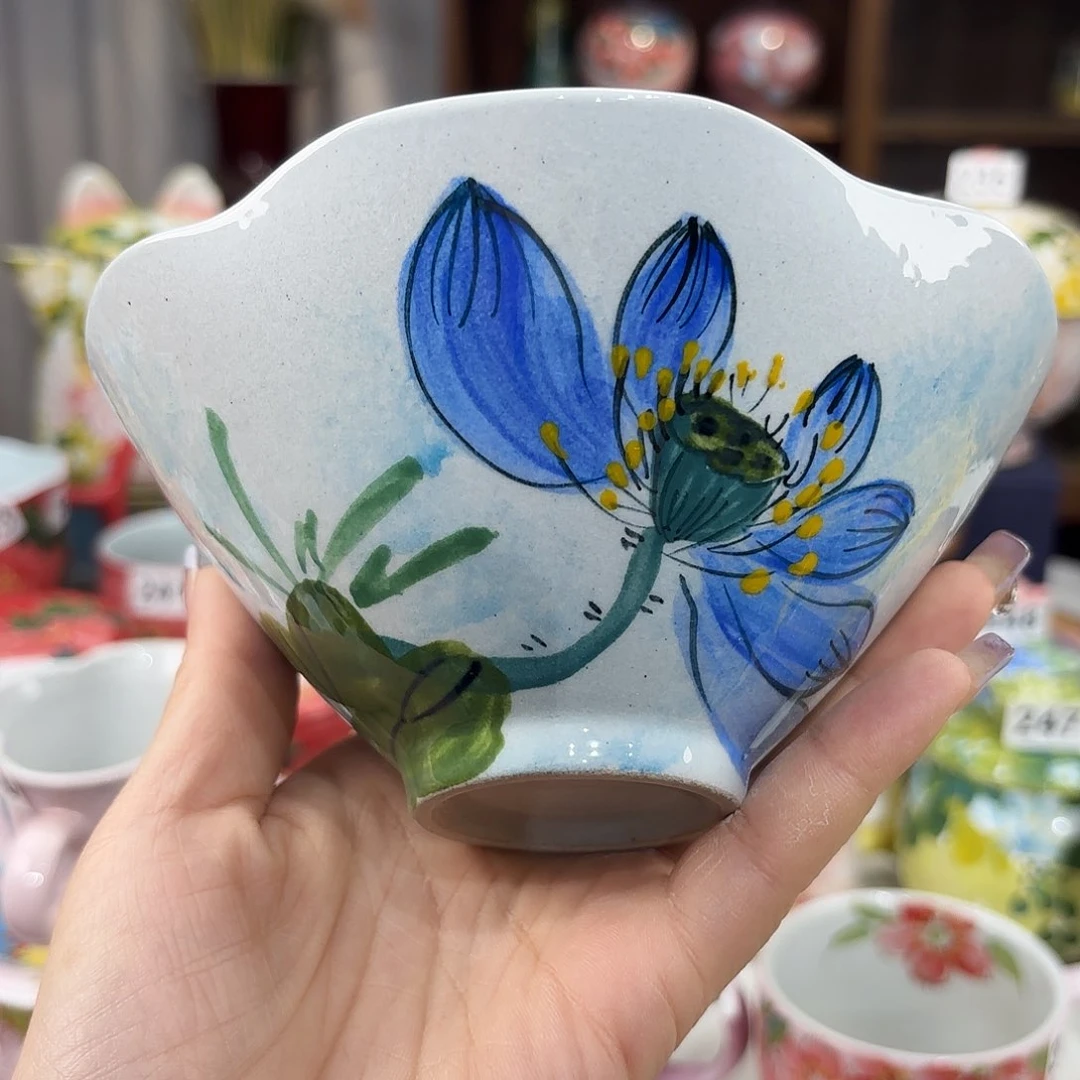 瓷片景德镇手绘高温釉下彩陶瓷茶具