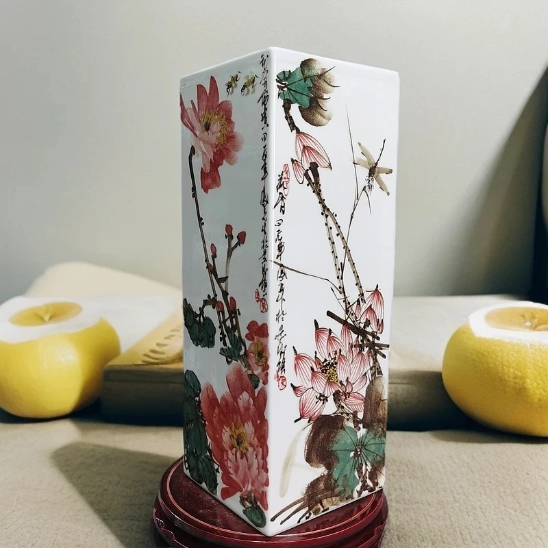 景德镇朱凤英老师手工手绘花瓶