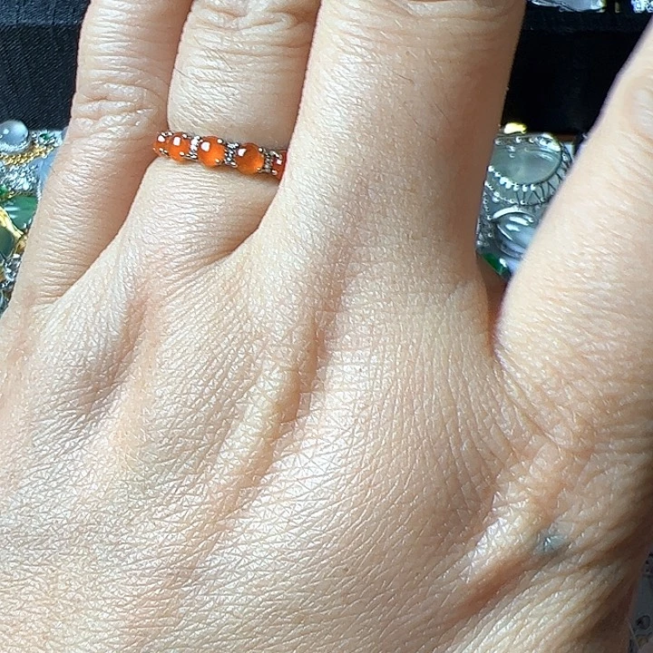 大***木翡翠戒指18K金镶嵌