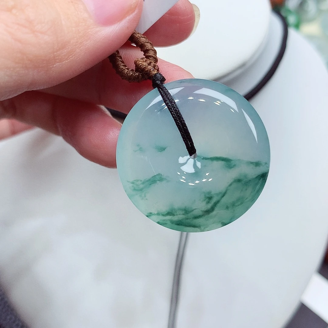 翡翠未镶嵌颈饰编号41，28.8/6