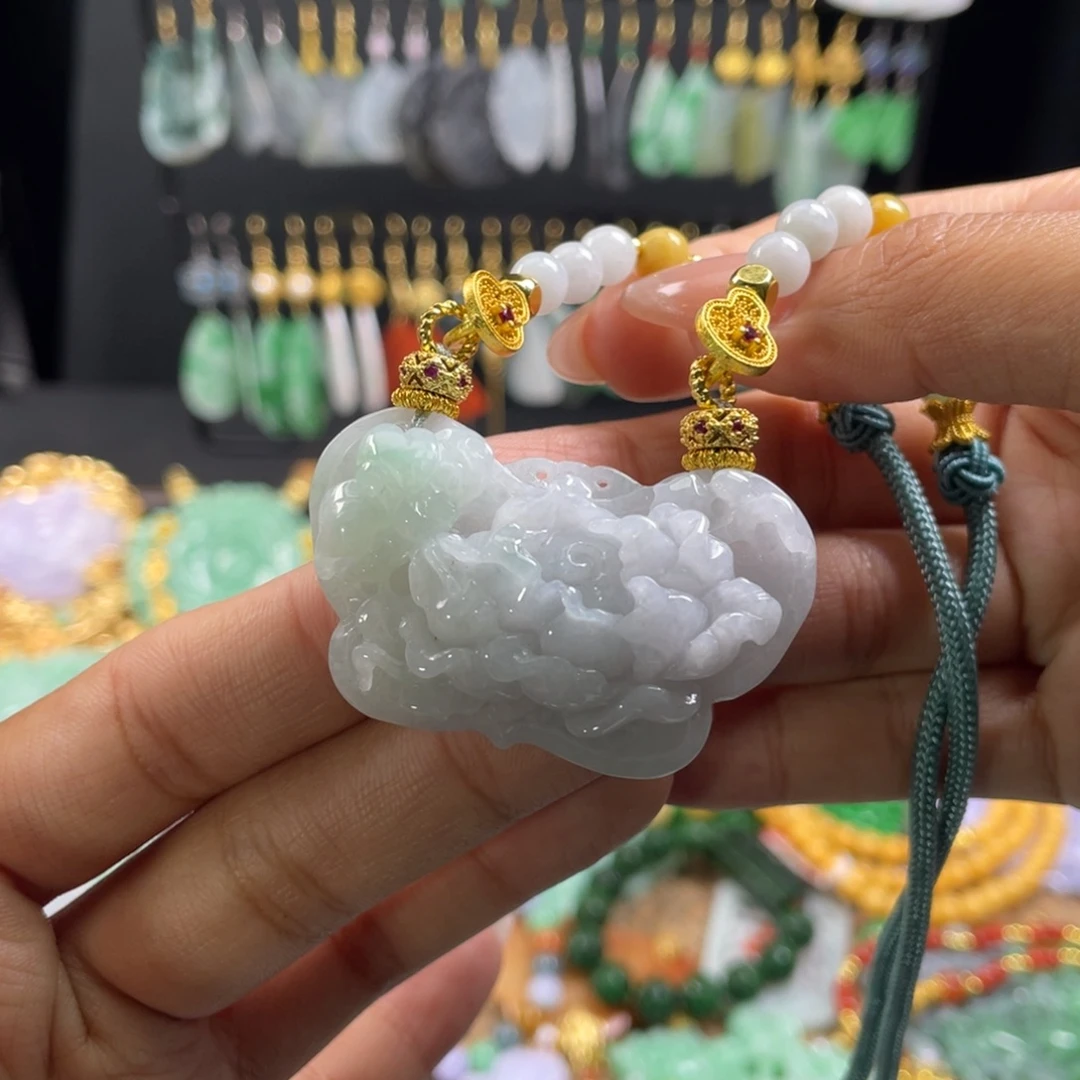 翡翠未镶嵌颈饰代编织