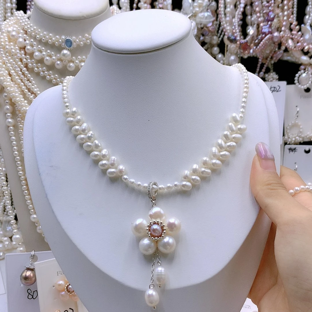 银S925镶嵌耳饰淡水珍珠！****眼